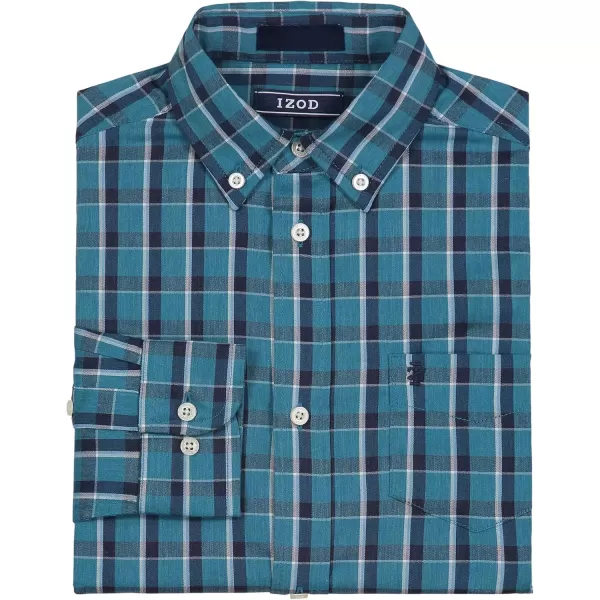 IZOD Boys' Long Sleeve Plaid Button-Down Dress Shirt