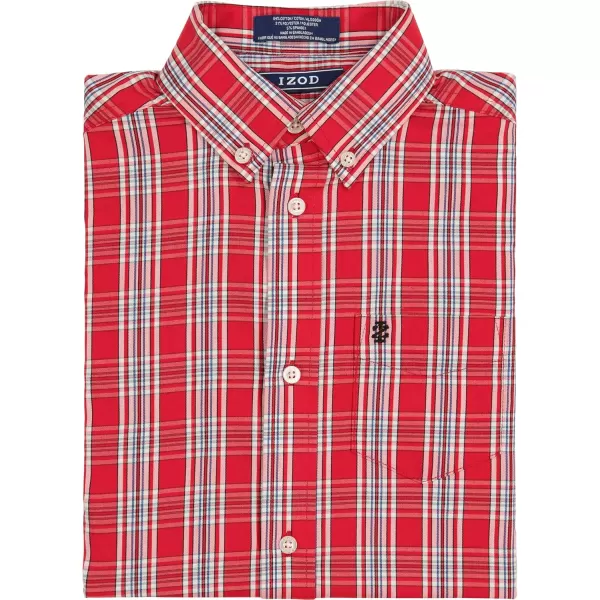 IZOD Boys' Long Sleeve Plaid Button-Down Dress Shirt