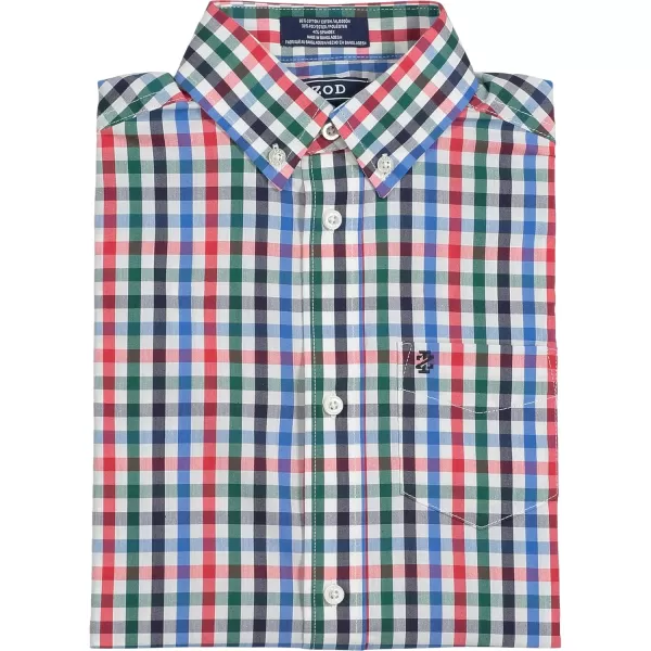 IZOD Boys' Long Sleeve Plaid Button-Down Dress Shirt