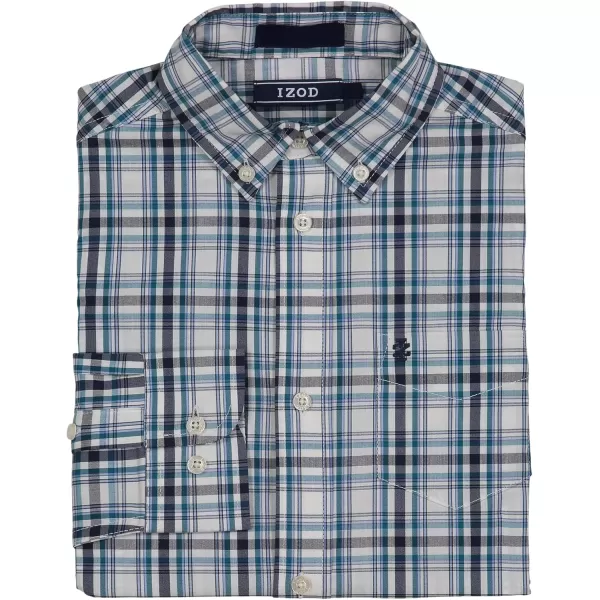 IZOD Boys' Long Sleeve Plaid Button-Down Dress Shirt