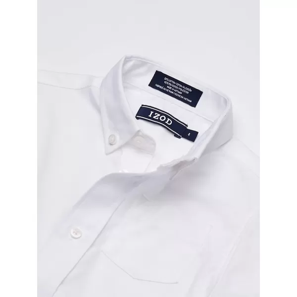 IZOD Boys' Long Sleeve Solid Button-Down Collared Oxford Shirt with Chest Pocket