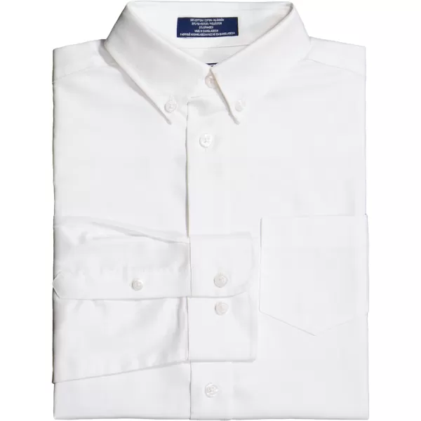 IZOD Boys' Long Sleeve Solid Button-Down Collared Oxford Shirt with Chest Pocket