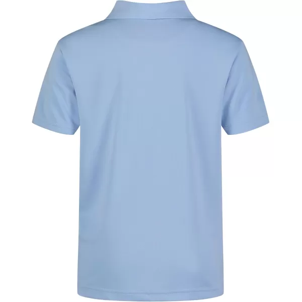 IZOD Boys' School Uniform Short Sleeve Polo Shirt, Button Closure, Moisture Wicking Performance Material