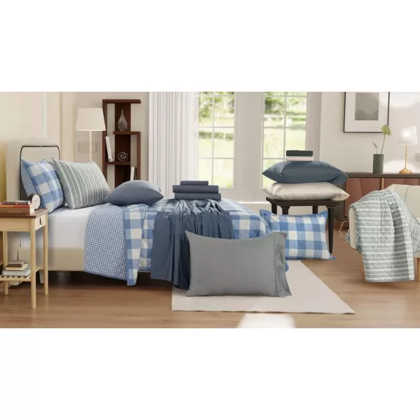 IZOD - Cotton Percale Quilt Set, 2-Piece Wrinkle Resistant Bedding, Ultra-Soft &amp; Reversible Bedspread 