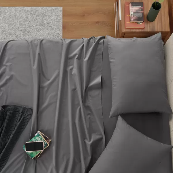 IZOD - Egyptian Cotton Percale Sheet Set, Lightweight, Crisp &amp; Cooling Fabric, 100% Long-Staple Cotton, Deep Pocket Sheets 