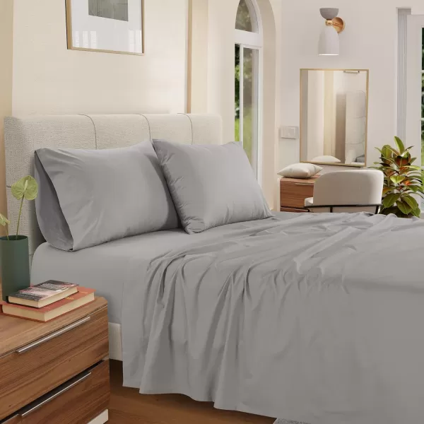 IZOD - Egyptian Cotton Percale Sheet Set, Lightweight, Crisp &amp; Cooling Fabric, 100% Long-Staple Cotton, Deep Pocket Sheets 