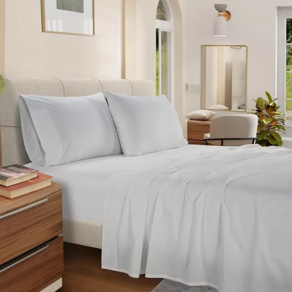 IZOD - Egyptian Cotton Percale Sheet Set, Lightweight, Crisp &amp; Cooling Fabric, 100% Long-Staple Cotton, Deep Pocket Sheets 