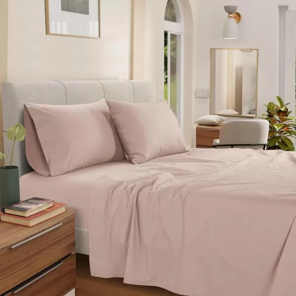 IZOD - Egyptian Cotton Percale Sheet Set, Lightweight, Crisp &amp; Cooling Fabric, 100% Long-Staple Cotton, Deep Pocket Sheets 