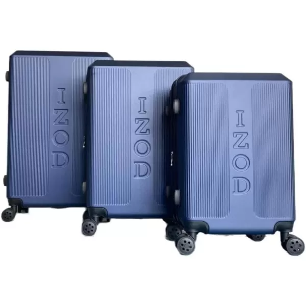 IZOD Expandable ABS Hard Shell Luggage Set - Durable ABS Hard Shell Construction - Double Water-Resistant Nylon Coil – Versatile Sizes 28", 24", 20" - 3-Piece Spinner Luggage Set 