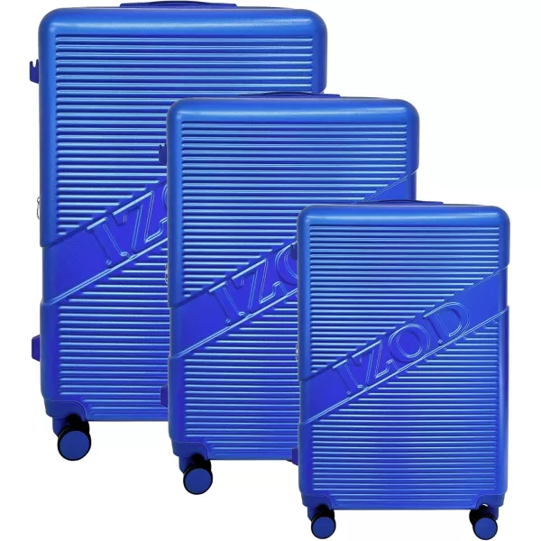 IZOD Expandable ABS Hard Shell Luggage Set - Durable ABS Hard Shell Construction - Double Water-Resistant Nylon Coil – Versatile Sizes 28", 24", 20" - 3-Piece Spinner Luggage Set 