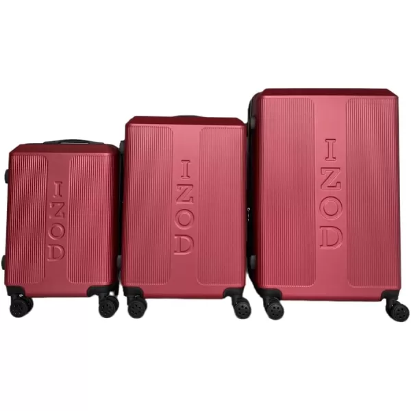 IZOD Expandable ABS Hard Shell Luggage Set - Durable ABS Hard Shell Construction - Double Water-Resistant Nylon Coil – Versatile Sizes 28", 24", 20" - 3-Piece Spinner Luggage Set 