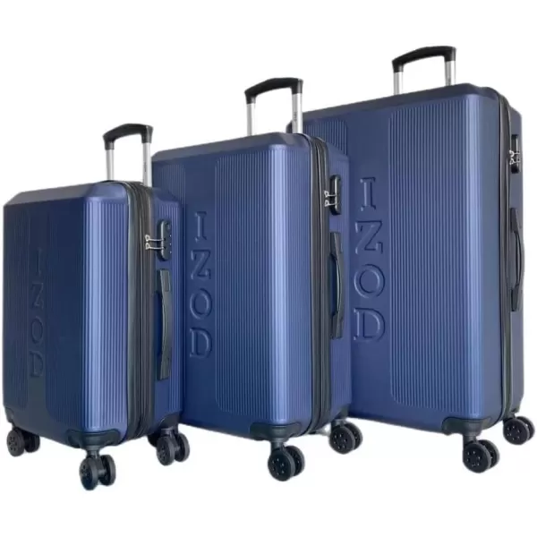 IZOD Expandable ABS Hard Shell Luggage Set - Durable ABS Hard Shell Construction - Double Water-Resistant Nylon Coil – Versatile Sizes 28", 24", 20" - 3-Piece Spinner Luggage Set 