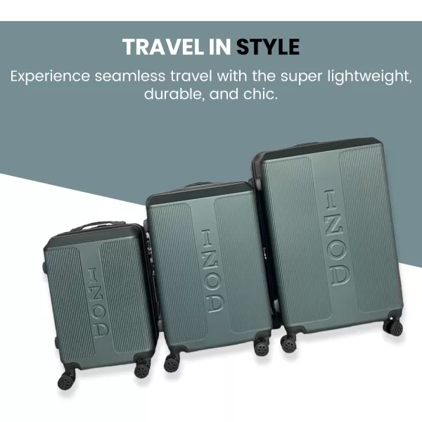 IZOD Expandable ABS Hard Shell Luggage Set - Durable ABS Hard Shell Construction - Double Water-Resistant Nylon Coil – Versatile Sizes 28", 24", 20" - 3-Piece Spinner Luggage Set 