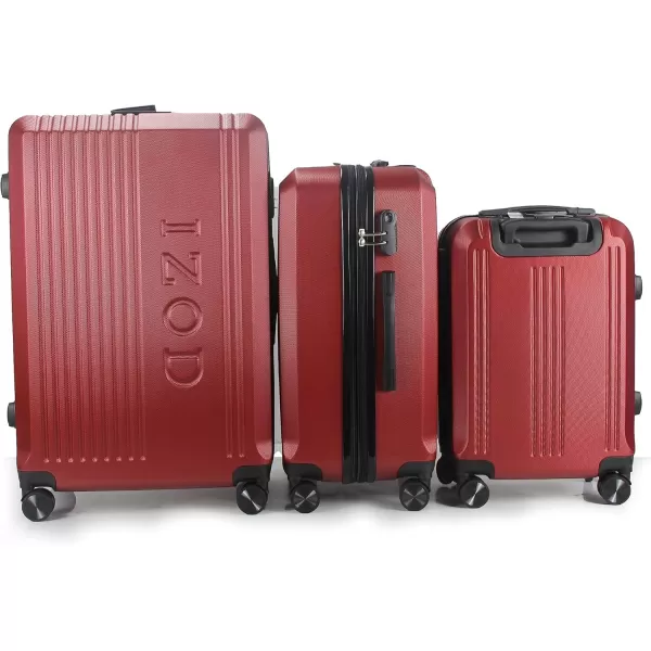 IZOD Expandable ABS Hard Shell Luggage Set - Durable ABS Hard Shell Construction - Double Water-Resistant Nylon Coil – Versatile Sizes 28", 24", 20" - 3-Piece Spinner Luggage Set 