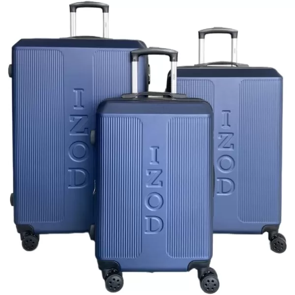 IZOD Expandable ABS Hard Shell Luggage Set - Durable ABS Hard Shell Construction - Double Water-Resistant Nylon Coil – Versatile Sizes 28", 24", 20" - 3-Piece Spinner Luggage Set 