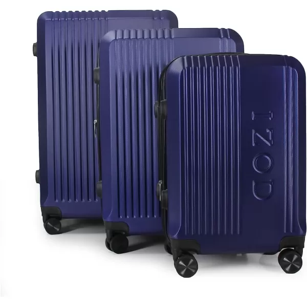 IZOD Expandable ABS Hard Shell Luggage Set - Durable ABS Hard Shell Construction - Double Water-Resistant Nylon Coil – Versatile Sizes 28", 24", 20" - 3-Piece Spinner Luggage Set 
