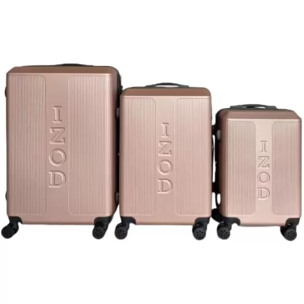 IZOD Expandable ABS Hard Shell Luggage Set - Durable ABS Hard Shell Construction - Double Water-Resistant Nylon Coil – Versatile Sizes 28", 24", 20" - 3-Piece Spinner Luggage Set 