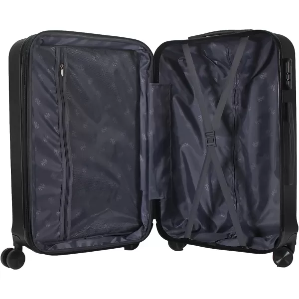 IZOD Expandable ABS Hard Shell Luggage Set - Durable ABS Hard Shell Construction - Double Water-Resistant Nylon Coil – Versatile Sizes 28", 24", 20" - 3-Piece Spinner Luggage Set 