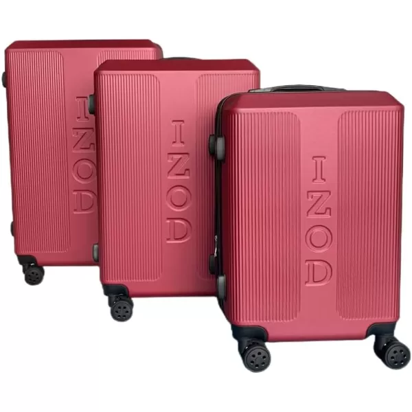 IZOD Expandable ABS Hard Shell Luggage Set - Durable ABS Hard Shell Construction - Double Water-Resistant Nylon Coil – Versatile Sizes 28", 24", 20" - 3-Piece Spinner Luggage Set 