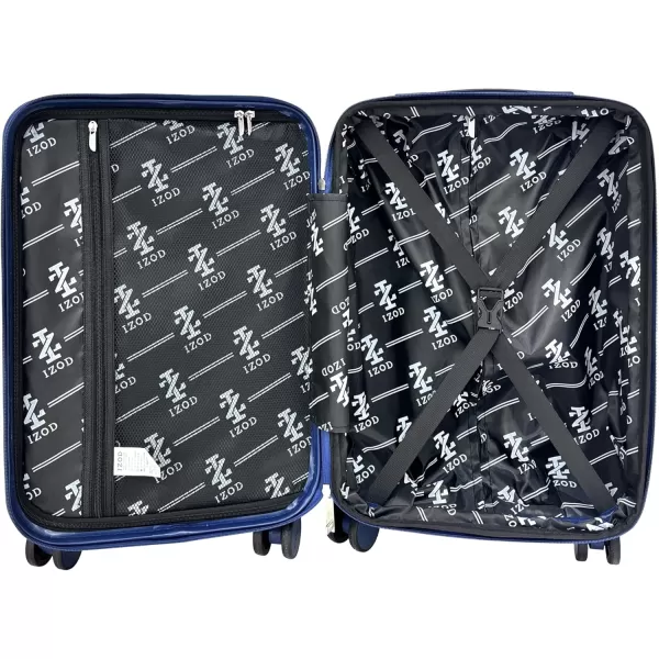 IZOD Expandable ABS Hard Shell Luggage Set - Durable ABS Hard Shell Construction - Double Water-Resistant Nylon Coil – Versatile Sizes 28", 24", 20" - 3-Piece Spinner Luggage Set 