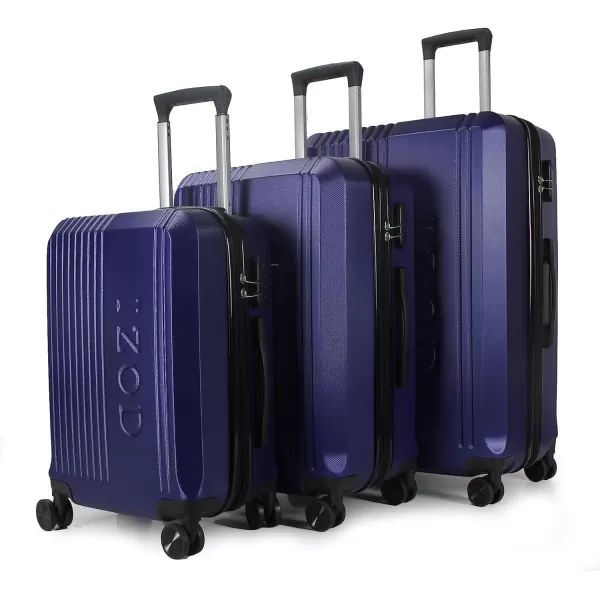 IZOD Expandable ABS Hard Shell Luggage Set - Durable ABS Hard Shell Construction - Double Water-Resistant Nylon Coil – Versatile Sizes 28", 24", 20" - 3-Piece Spinner Luggage Set 