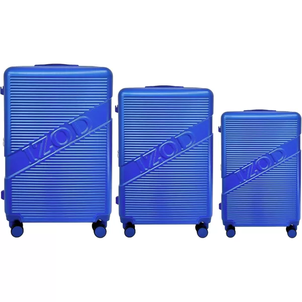 IZOD Expandable ABS Hard Shell Luggage Set - Durable ABS Hard Shell Construction - Double Water-Resistant Nylon Coil – Versatile Sizes 28", 24", 20" - 3-Piece Spinner Luggage Set 