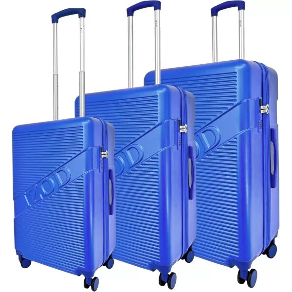 IZOD Expandable ABS Hard Shell Luggage Set - Durable ABS Hard Shell Construction - Double Water-Resistant Nylon Coil – Versatile Sizes 28", 24", 20" - 3-Piece Spinner Luggage Set 