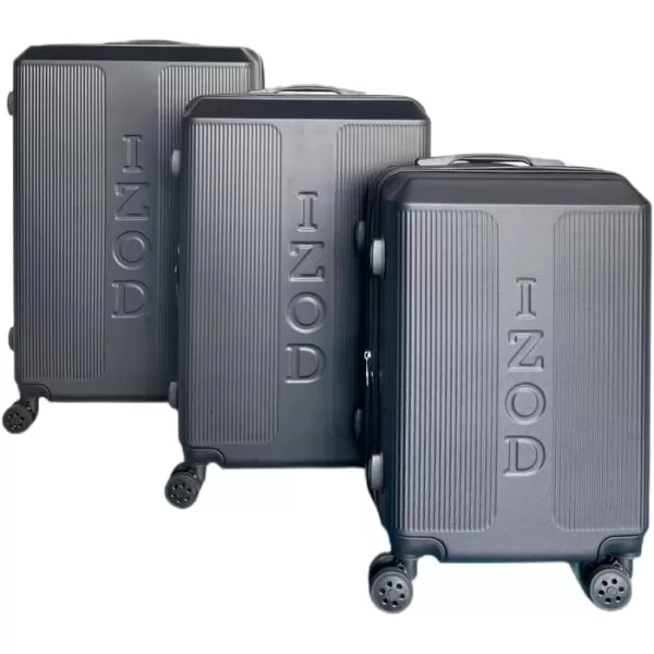 IZOD Expandable ABS Hard Shell Luggage Set - Durable ABS Hard Shell Construction - Double Water-Resistant Nylon Coil – Versatile Sizes 28", 24", 20" - 3-Piece Spinner Luggage Set 