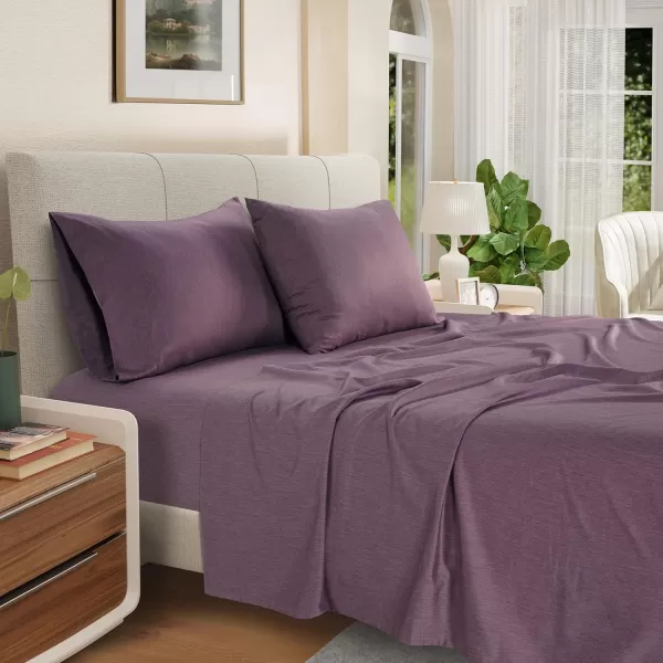 IZOD - Melange Performance Cotton Sheet Set, Durable &amp; Long Lasting Fabric, Deep Pocket Sheets 