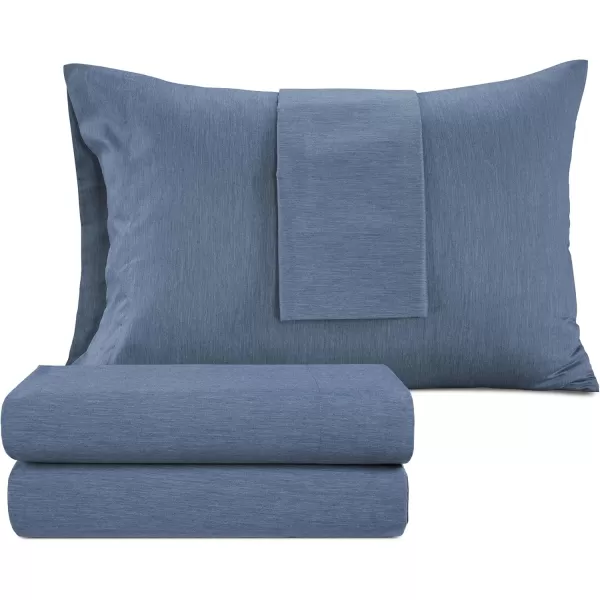 IZOD - Melange Performance Cotton Sheet Set, Durable &amp; Long Lasting Fabric, Deep Pocket Sheets 