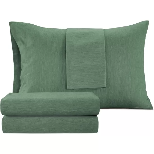 IZOD - Melange Performance Cotton Sheet Set, Durable &amp; Long Lasting Fabric, Deep Pocket Sheets 