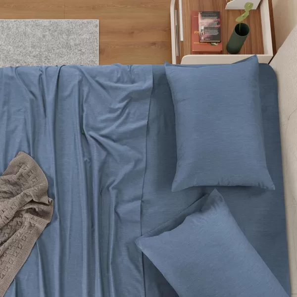 IZOD - Melange Performance Cotton Sheet Set, Durable &amp; Long Lasting Fabric, Deep Pocket Sheets 