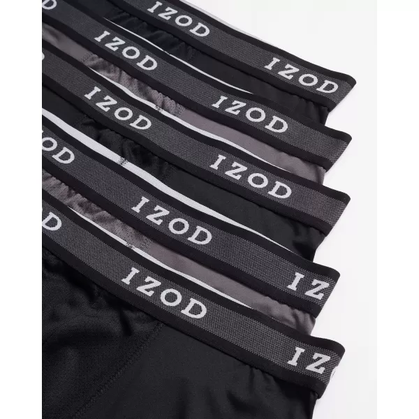 IZOD Men's Boxer Briefs– 5 Pack Performance Long Leg Boxer Briefs for Men S-2XL