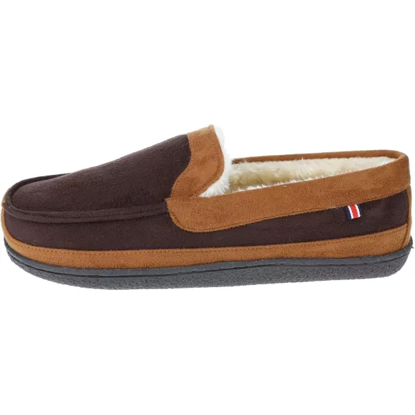 IZOD Men's Two-Tone Moccasin Slipper, Warm Soft Classic Slip-On, Men's Sizes 8 to 13