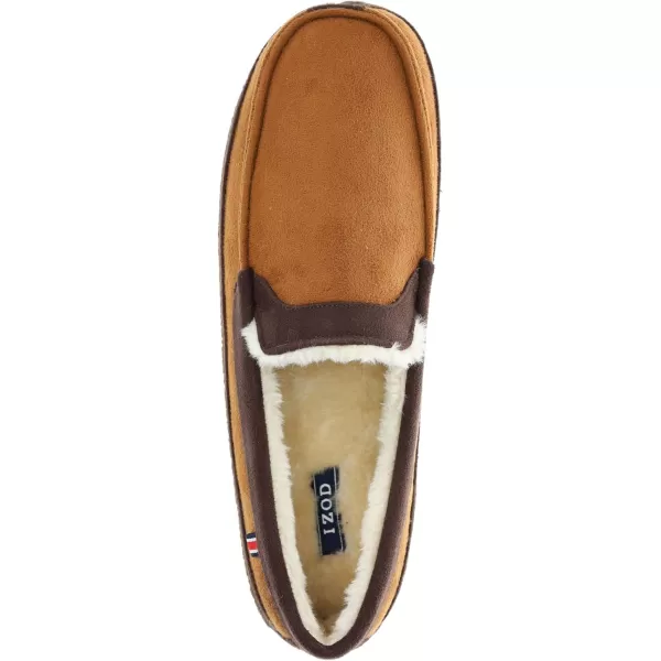 IZOD Men's Two-Tone Moccasin Slipper, Warm Soft Classic Slip-On, Men's Sizes 8 to 13