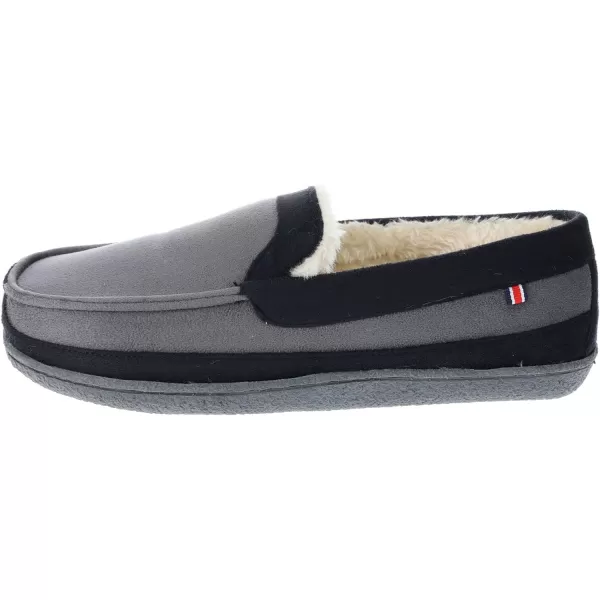 IZOD Men's Two-Tone Moccasin Slipper, Warm Soft Classic Slip-On, Men's Sizes 8 to 13