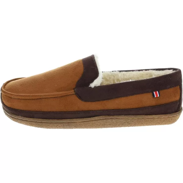 IZOD Men's Two-Tone Moccasin Slipper, Warm Soft Classic Slip-On, Men's Sizes 8 to 13