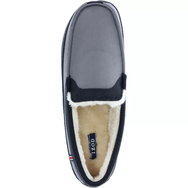 IZOD Men's Two-Tone Moccasin Slipper, Warm Soft Classic Slip-On, Men's Sizes 8 to 13