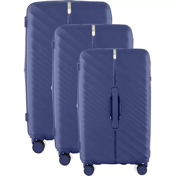 IZOD Polycarbonate Hard shell Expandable Lightweight 360 Dual Spinning Wheels Combo Lock 28", 24", 20" 3 Piece Luggage Set 
