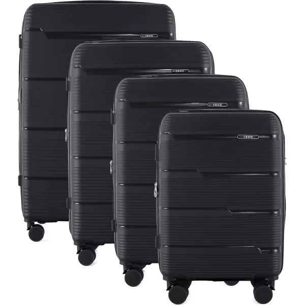 IZOD Polycarbonate Hard shell Expandable Lightweight 360 Dual Spinning Wheels Combo Lock 28", 24", 20" 3 Piece Luggage Set 