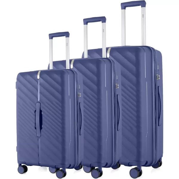 IZOD Polycarbonate Hard shell Expandable Lightweight 360 Dual Spinning Wheels Combo Lock 28", 24", 20" 3 Piece Luggage Set 