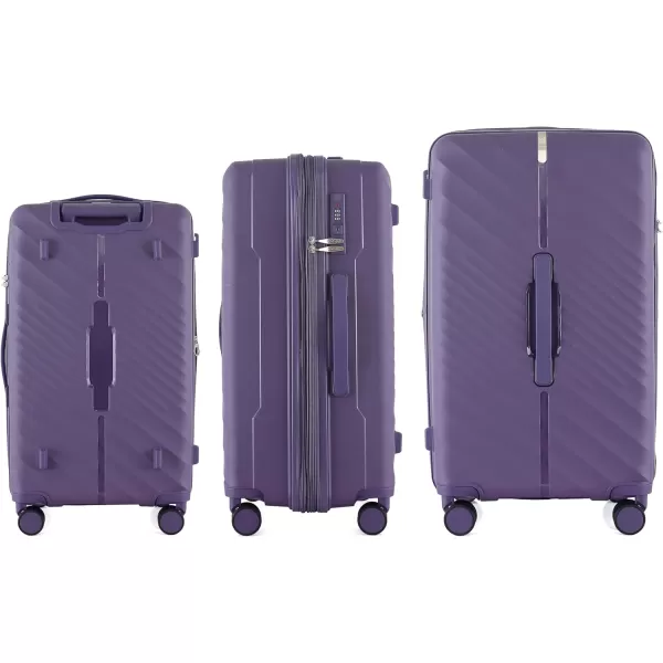 IZOD Polycarbonate Hard shell Expandable Lightweight 360 Dual Spinning Wheels Combo Lock 28", 24", 20" 3 Piece Luggage Set 