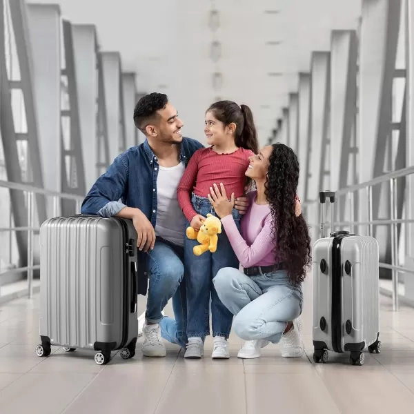 IZOD Polycarbonate Hard shell Expandable Lightweight 360 Dual Spinning Wheels Combo Lock 28", 24", 20" 3 Piece Luggage Set 