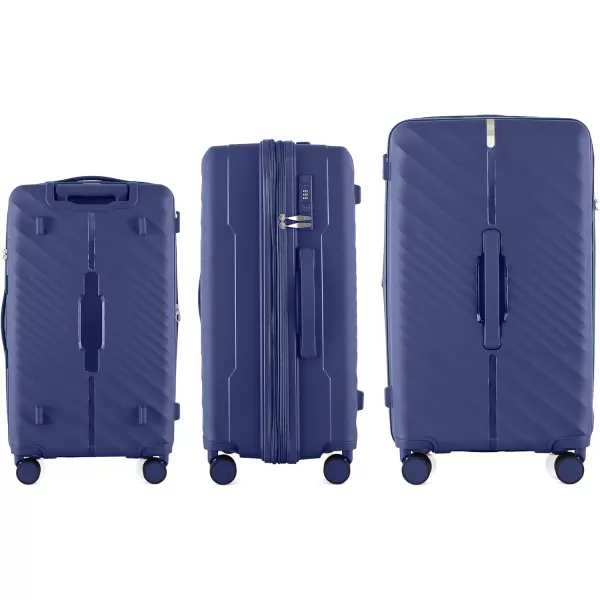 IZOD Polycarbonate Hard shell Expandable Lightweight 360 Dual Spinning Wheels Combo Lock 28", 24", 20" 3 Piece Luggage Set 