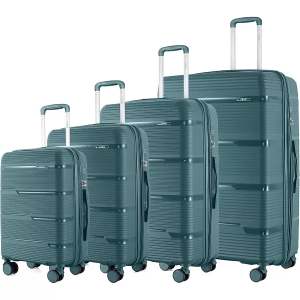 IZOD Polycarbonate Hard shell Expandable Lightweight 360 Dual Spinning Wheels Combo Lock 28", 24", 20" 3 Piece Luggage Set 