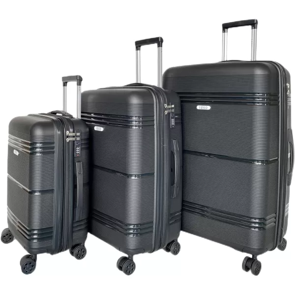IZOD Polycarbonate Hard shell Expandable Lightweight 360 Dual Spinning Wheels Combo Lock 28", 24", 20" 3 Piece Luggage Set 