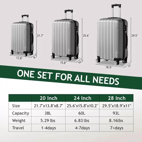 IZOD Polycarbonate Hard shell Expandable Lightweight 360 Dual Spinning Wheels Combo Lock 28", 24", 20" 3 Piece Luggage Set 