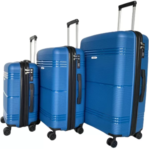 IZOD Polycarbonate Hard shell Expandable Lightweight 360 Dual Spinning Wheels Combo Lock 28", 24", 20" 3 Piece Luggage Set 