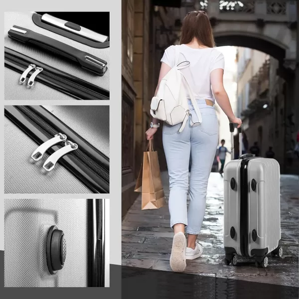 IZOD Polycarbonate Hard shell Expandable Lightweight 360 Dual Spinning Wheels Combo Lock 28", 24", 20" 3 Piece Luggage Set 