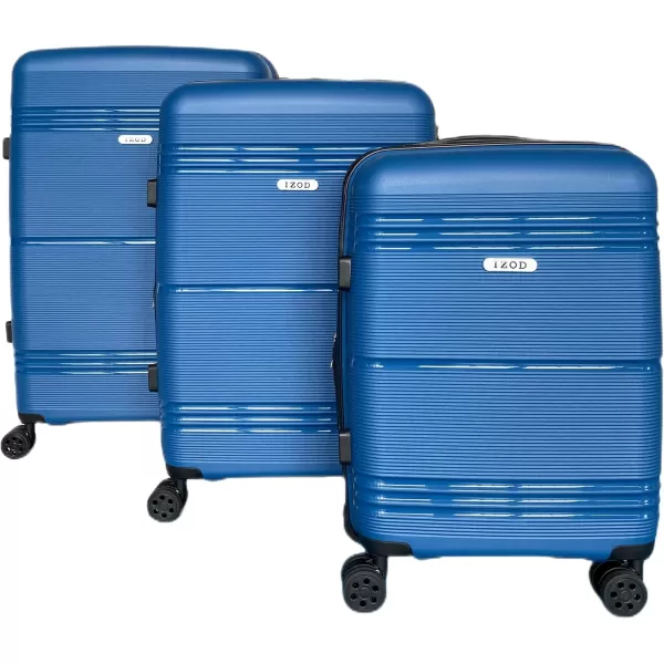 IZOD Polycarbonate Hard shell Expandable Lightweight 360 Dual Spinning Wheels Combo Lock 28", 24", 20" 3 Piece Luggage Set 